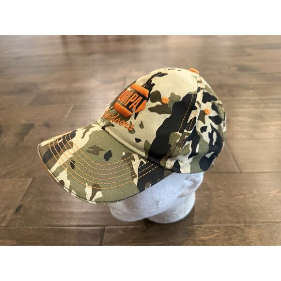 Napa Outdoors Mens Camo Auto Parts Outdoors Orange Adjustable Strapback Hat Cap - Picture 3 of 8